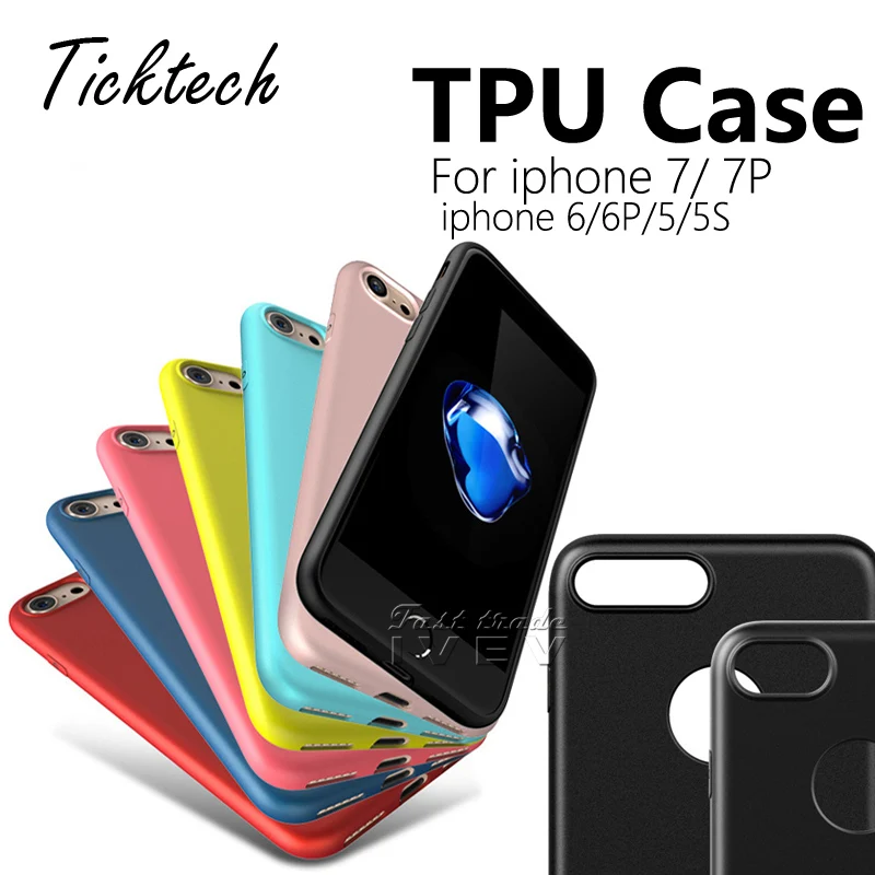 Мягкий матовый чехол из ТПУ для iphone 7 6S Plus 0 6 мм 50 шт./лот ультратонкий гелевый