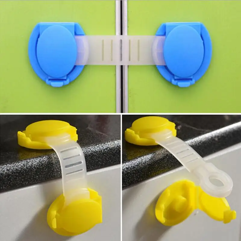 

10cm Drawer Door Cabinet Cupboard Toilet Safety Locks Baby Kids Safety Care Plastic Locks Straps Infant Baby Protection 10*3.5cm