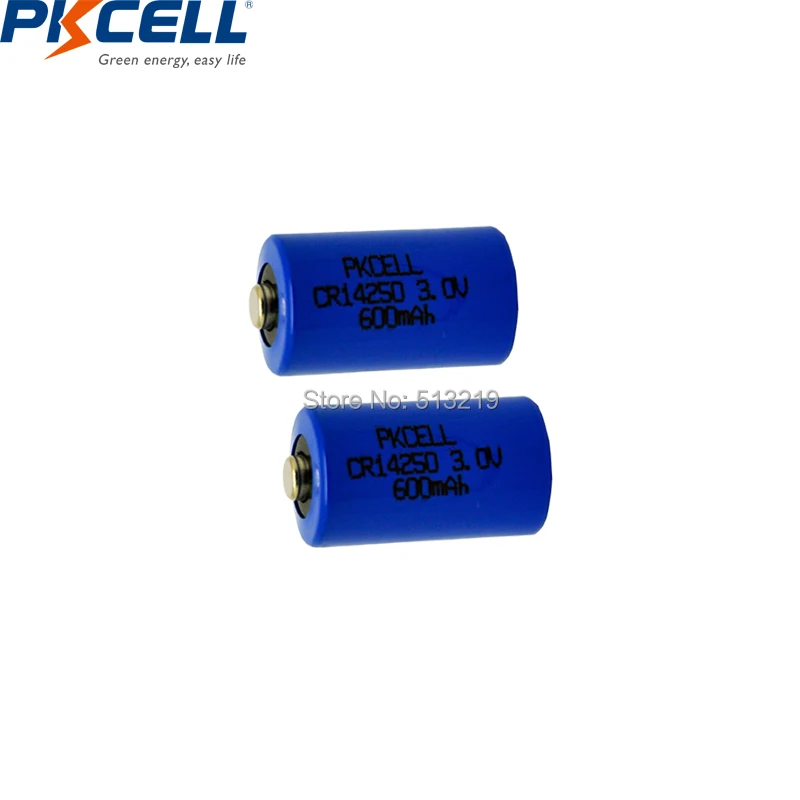 2 шт. PKCELL CR14250 CR 1/2AA 14250 CR-1/2AA 3V 600mAh литиевая батарея для лампы радио электронный замок