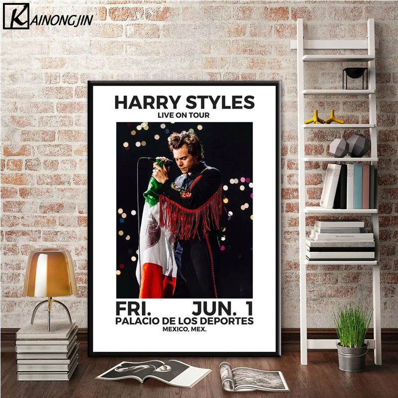0018 Harry Styles World Tour Live Cover история художественный постер Картина Настенная картина домашний декор, плакаты и принты - Цвет: 0018