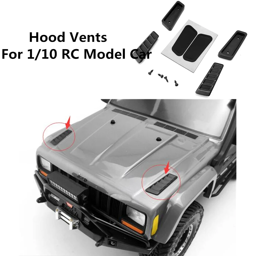 

SCX10 II Upgrade Parts Hood Vents Set Assembly For 1/10 RC Crawler Car Axial XJ 90046-90047 RC Toys Truck