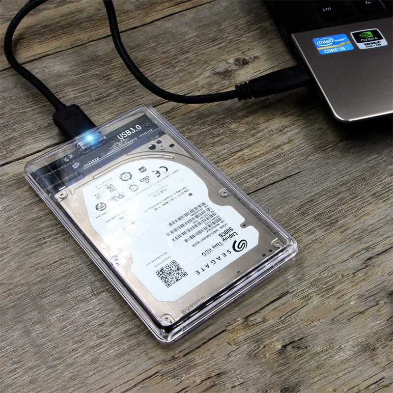 2 5 дюймовый прозрачный HDD чехол SATA 3 0-USB 0 внешний жесткий диск SSD корпус Гбит/с без