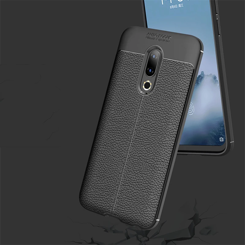 Глобальная версия Чехлы для Meizu 16th/16th Plus роскошные кожаные Силиконовые Мягкий ТПУ