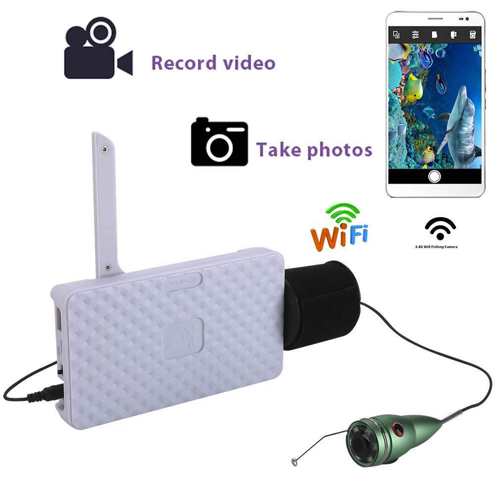 Беспроводная подводная рыболовная камера Mountainone 720P Wi Fi 15 м видеозапись для IOS Android