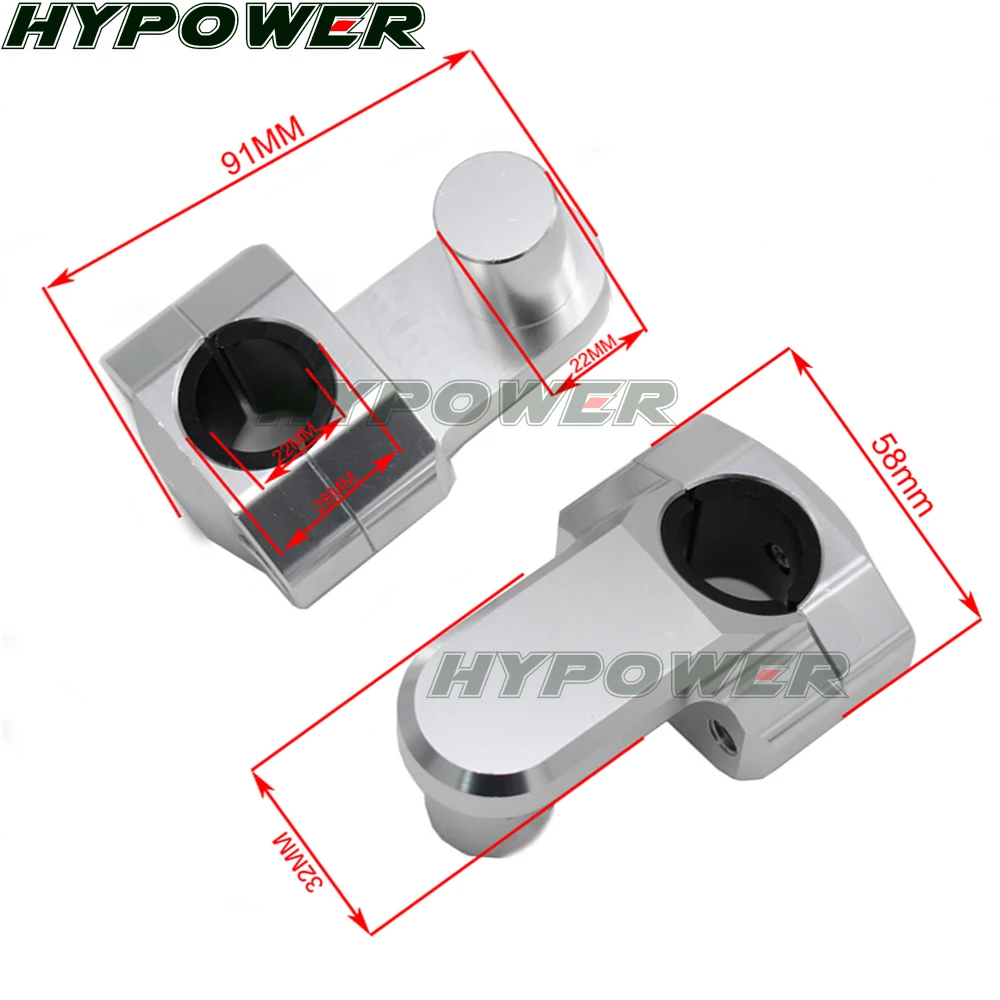 Анодированный 2 дюймовый Поворотный руль для мотоцикла Riser 7/8 &quot22 мм толстый