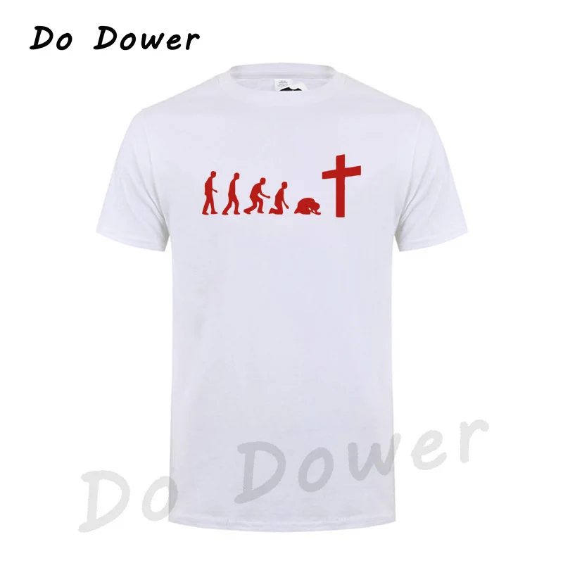 White 4 God Is Love Jesus Is Wonderful Team Jesus Evolution Real men Pray футболка христианский Иисус религиозная вера Христос Футболка - Цвет: White 4