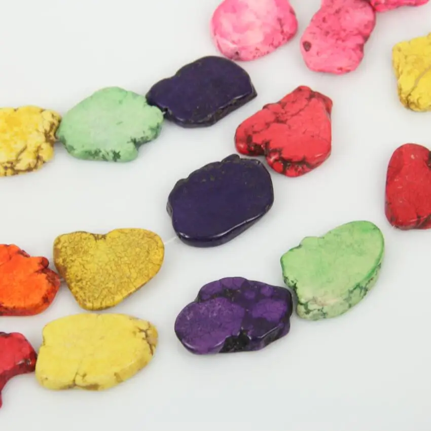 Многоцветный Хаулит Бирюзовый Просверленный Кусочки ожерелье из нескольких