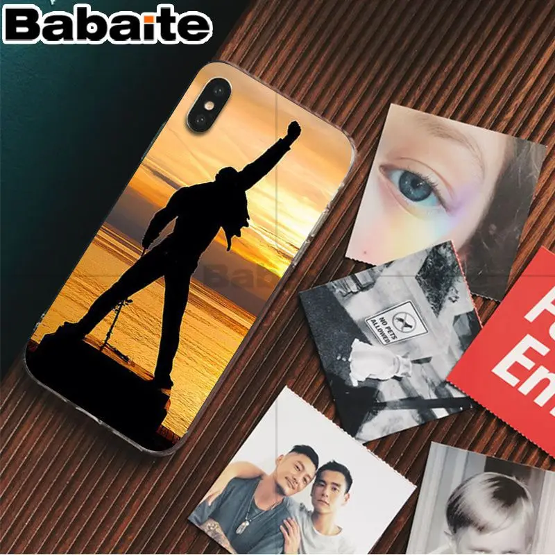 Freddie Mercury Queen band роскошный качественный чехол для телефона iPhone 8 7 6 6S Plus X XS max 10 5 5S SE XR