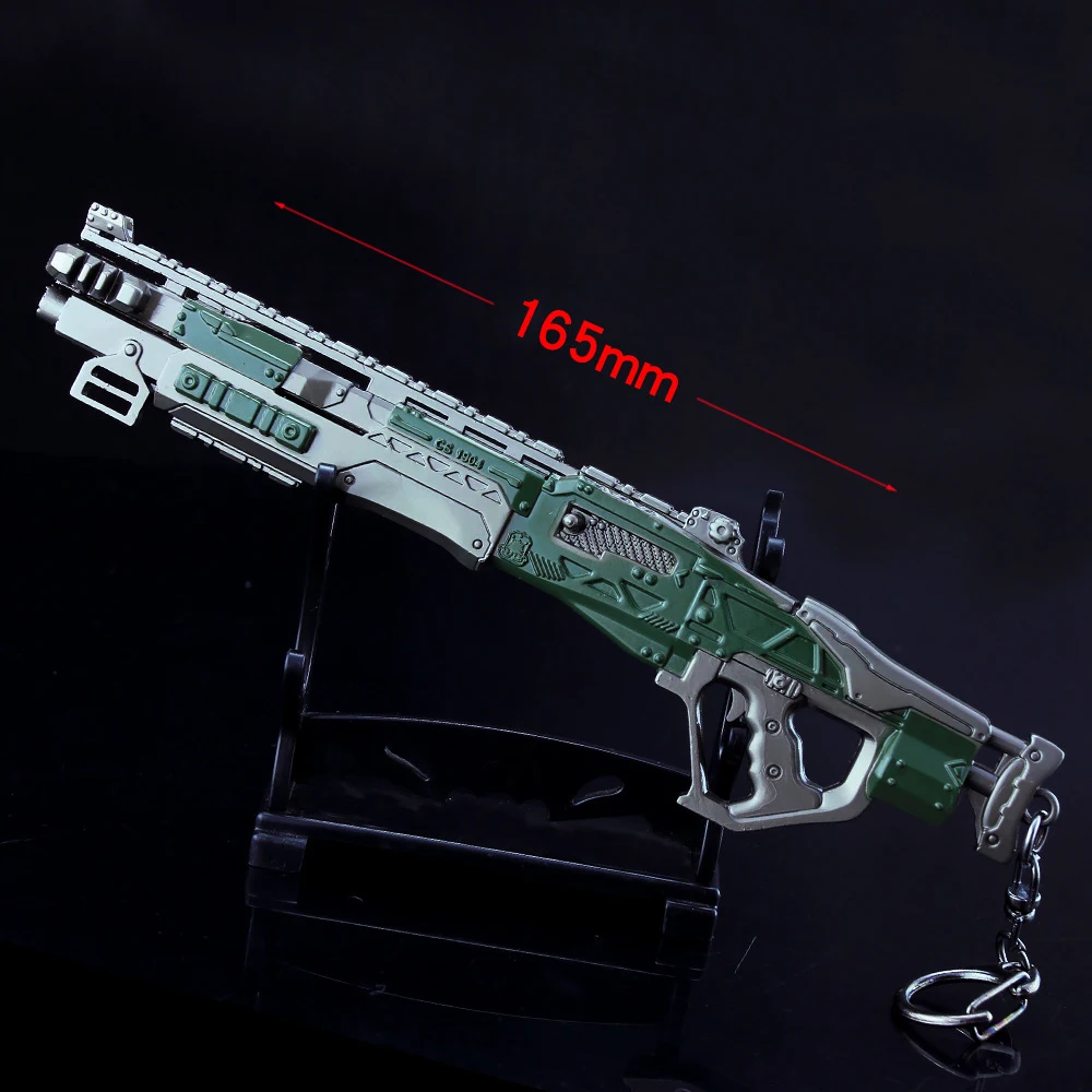 AOquanShotgun Новинка года: фигурка из пикс-легенд, игра "Битва рояль", модель пистолета 21 см, брелок для ключей из сплава - Цвет: AOquanShotgun