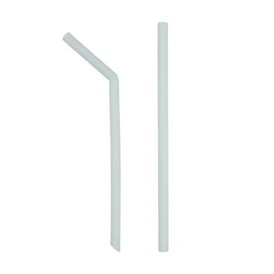 2PC Straw 2 шт Силиконовые соломинки для питья, пищевые многоразовые силиконовые соломинки, портативная телескопическая складная прямая соломинка для питья - Цвет: 2PC Straw