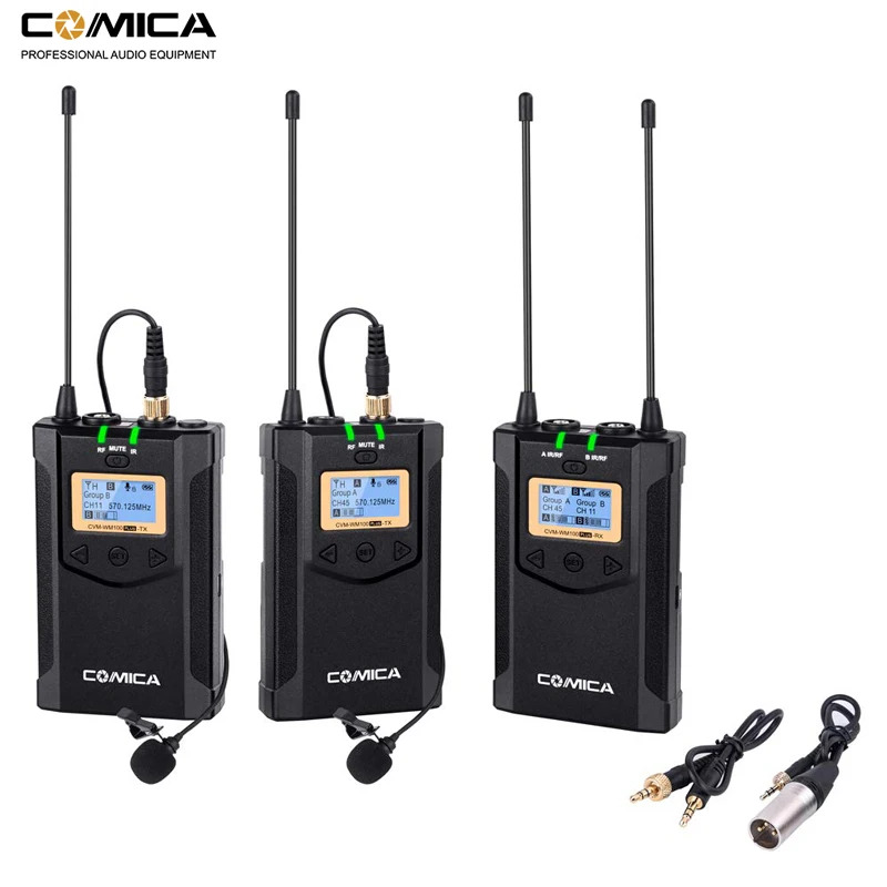 Беспроводной петличный микрофон системы для цифровых зеркальных камер Comica CVM WM100