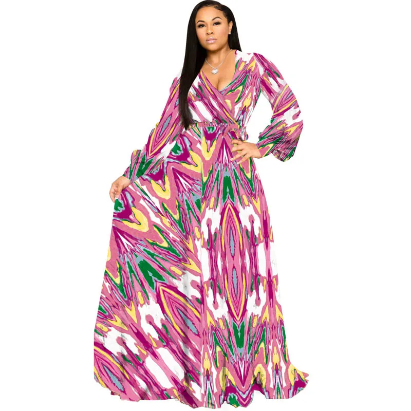 Богемный стиль шифон платье 2019 лето новая цифровая печать женское больших