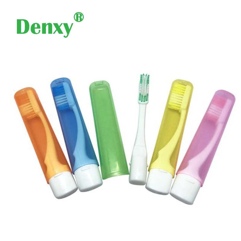 Denxy 6 шт., Ортодонтические зубные щетки для взрослых, v-образная отделка, Мягкая зубная щетка для чистки зубов, зубные брекеты, дорожная зубная щетка
