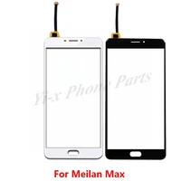 2pcslot for meizu m3 max digitizer touch screen glass panel meilan max mobile phone replacement parts