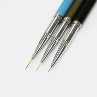 professional 3pcs metal nail art design painting drawing pen brush set nail diy tool h0042