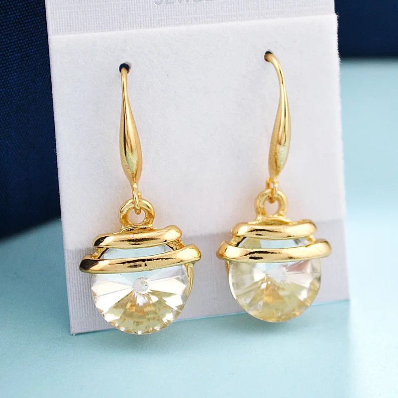 2017 новые модные серьги с кристаллами в европейском и американском стиле