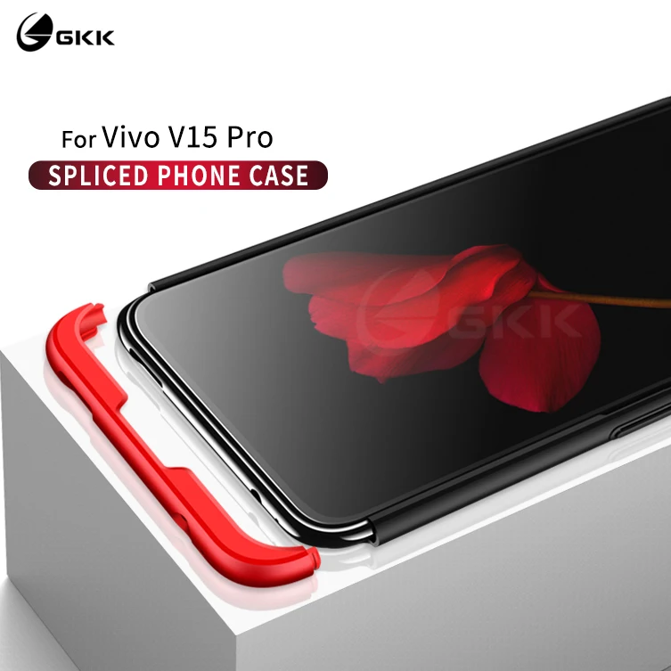 GKK Роскошный чехол для vivo v15 pro Жесткий ПК Матовый ударопрочный 3 в 1 дизайн 360