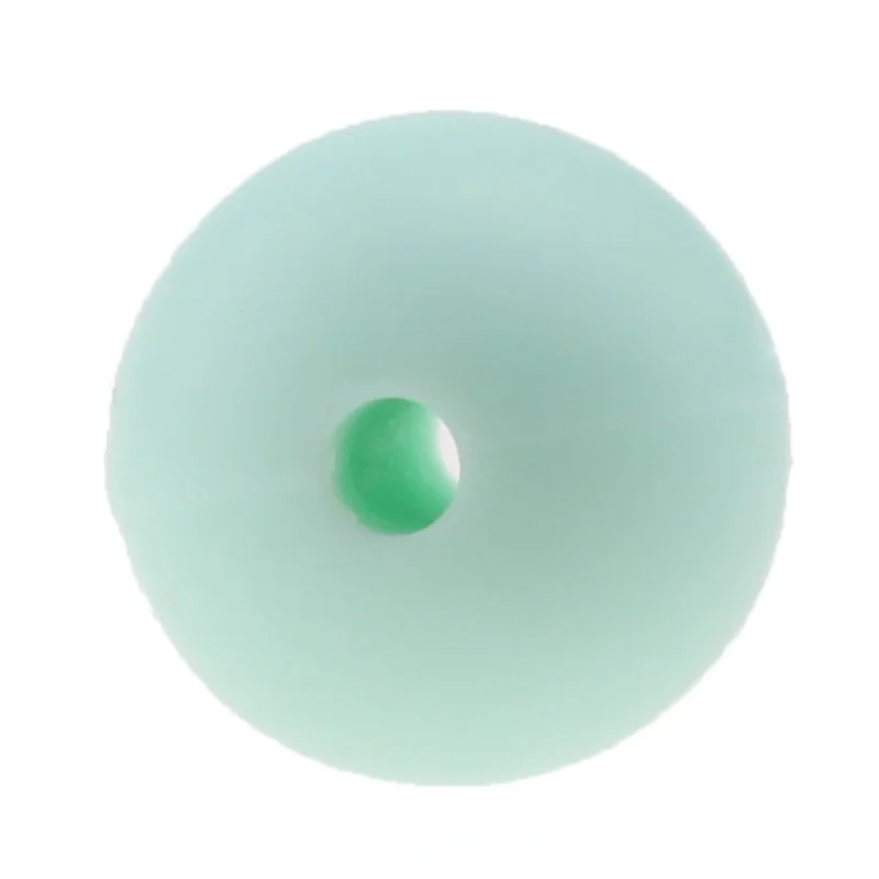 Cuentas redondas de silicona para dentici&oacute;n, 15MM, sin Bpa, para juguete de beb&eacute;, collar de dentici&oacute;n, accesorios, 100 piezas-5