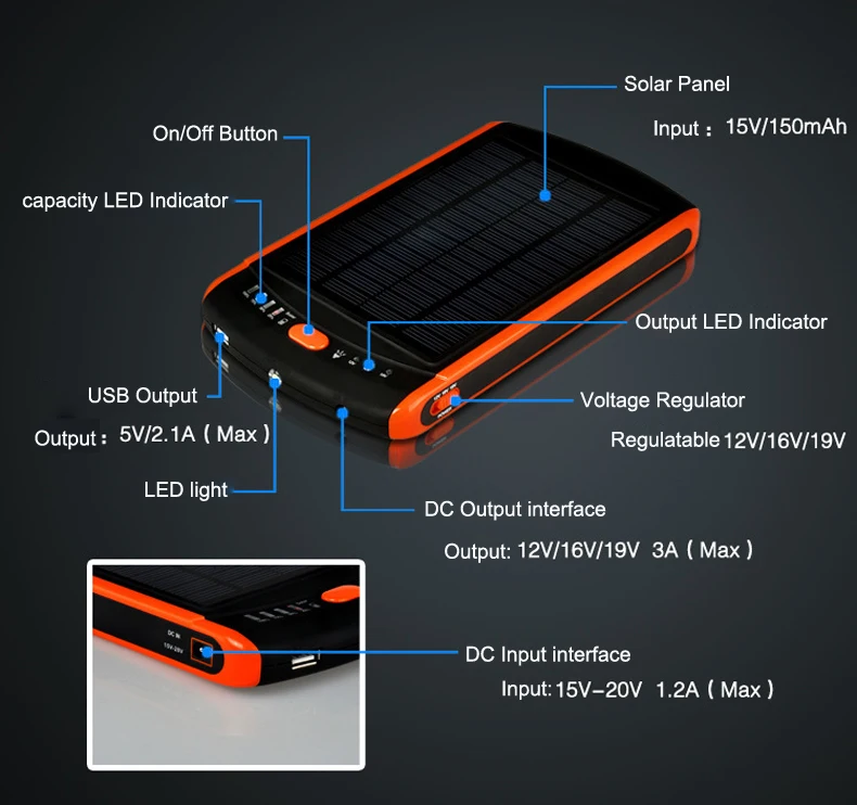 23000 мАч зарядное устройство чехол для ноутбука резервного питания большой