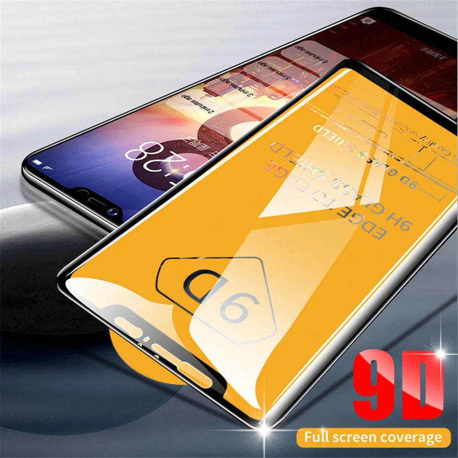 9D полное покрытие закаленное стекло для OPPO A59 F1S F3 Plus R11 R11S F5 F7 A1 A1K A7 V15 A9 F9 Pro защита
