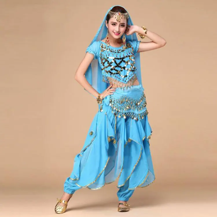 Indian Dance Costumes Sets Stage Performances Dress Orientale Belly Costume Set For Women A Oriental | Тематическая одежда и
