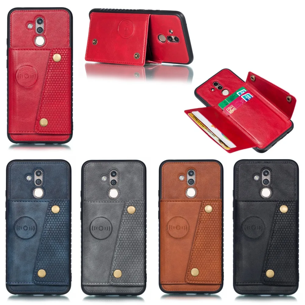 haissky multi card holder wallet phone case for huawei mate 20 lite p20 lite p30 pro vehicle magnetic flip leather card pocket free global shipping