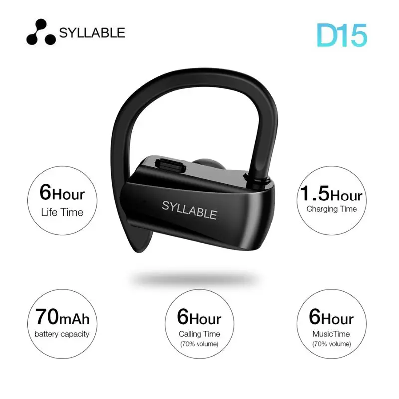 Новейший слог D15 TWS беспроводные Bluetooth V5.0 наушники настоящие стерео вкладыши