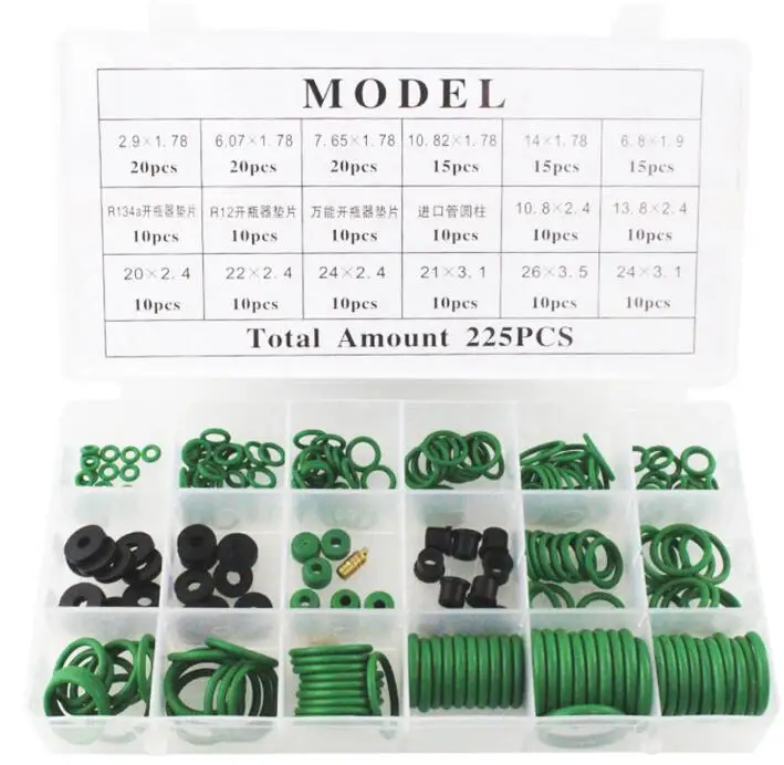 Уплотнительные кольца для хладагента кондиционера 225 шт. фтористостойкое