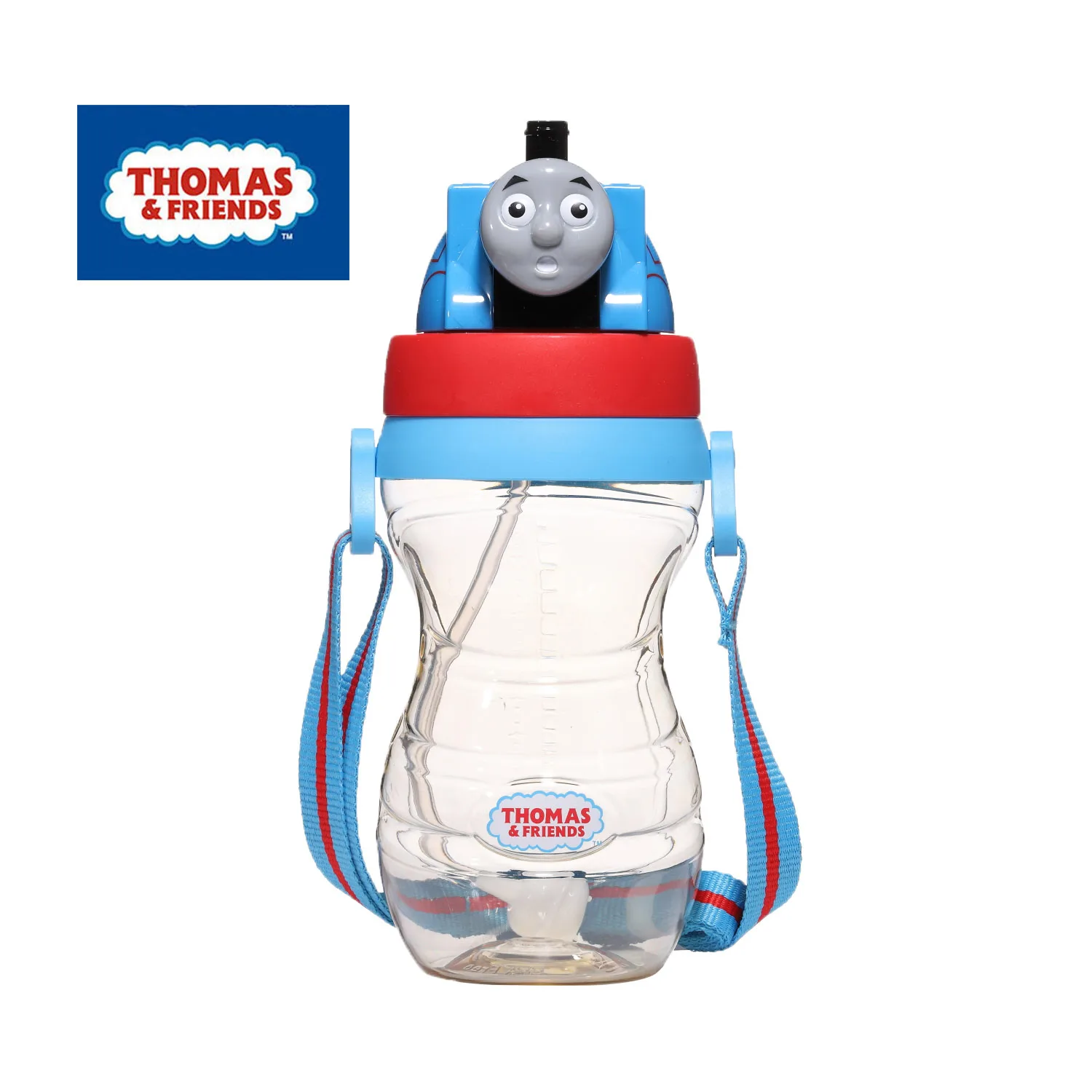 Детская 3D бутылка для холодной воды THOMAS train с гравитационным шариком 400 мл любимая