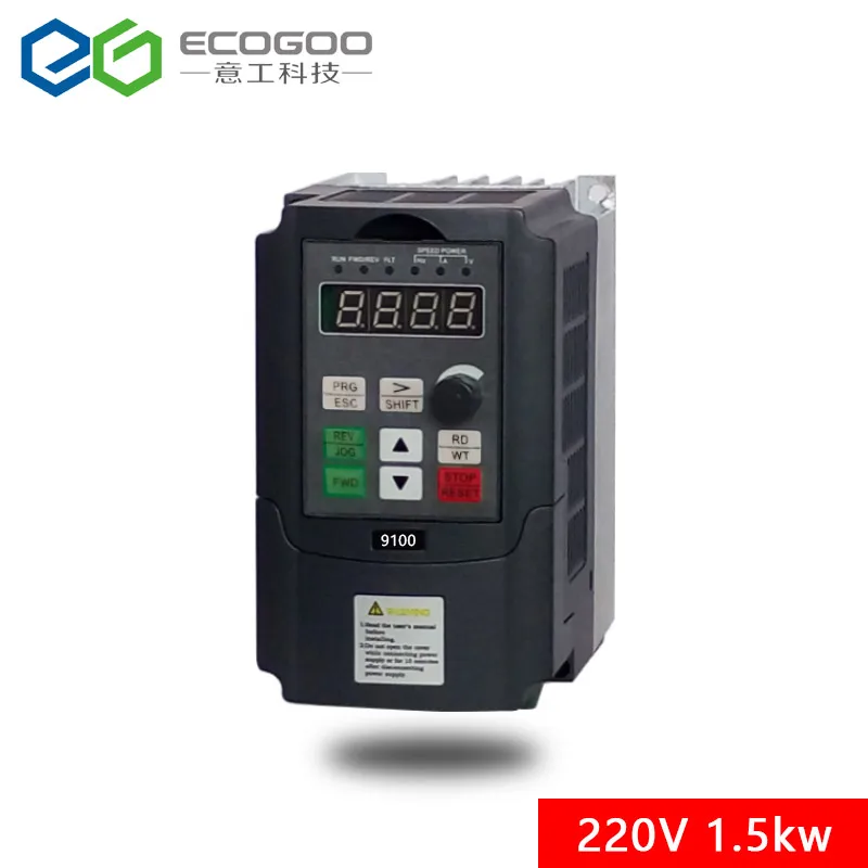 1.5KW / 2.2KW 220V Single-phase inverter input VFD 3 Phase Output Frequency Converter Adjustable Speed 1500W 220V Inverter