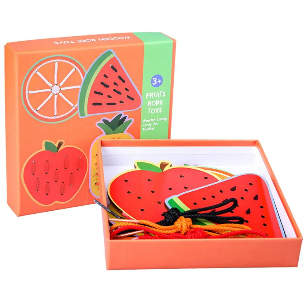 Fruit Детские игрушки мозга деревянная игра большой симулятор фрукты резьбы Набор образовательных игрушка для рабочего стола для детей - Цвет: Fruit