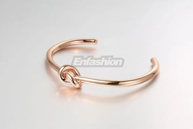 Enfashion,, Браслет-манжета с узелком, маншет, розовое золото, браслет на запястье для женщин, браслеты на запястье, Pulseiras