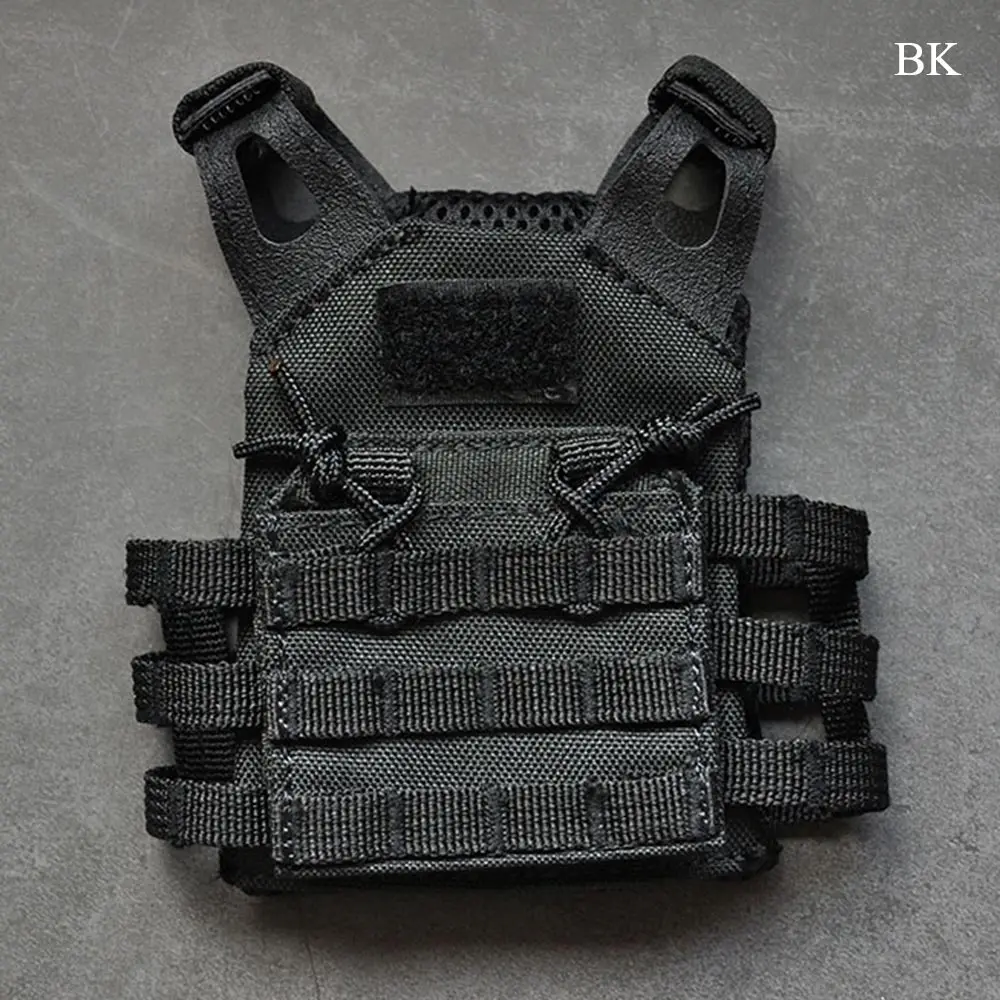 BK Протектор Плюс военный Molle мини JPC камуфляж тактический жилет Охота Открытый регулируемый пояс журнал орнамент кулон Соединенные Штаты - Цвет: BK