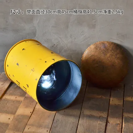 Винтажный металлический барный стул американский барабан мягкое