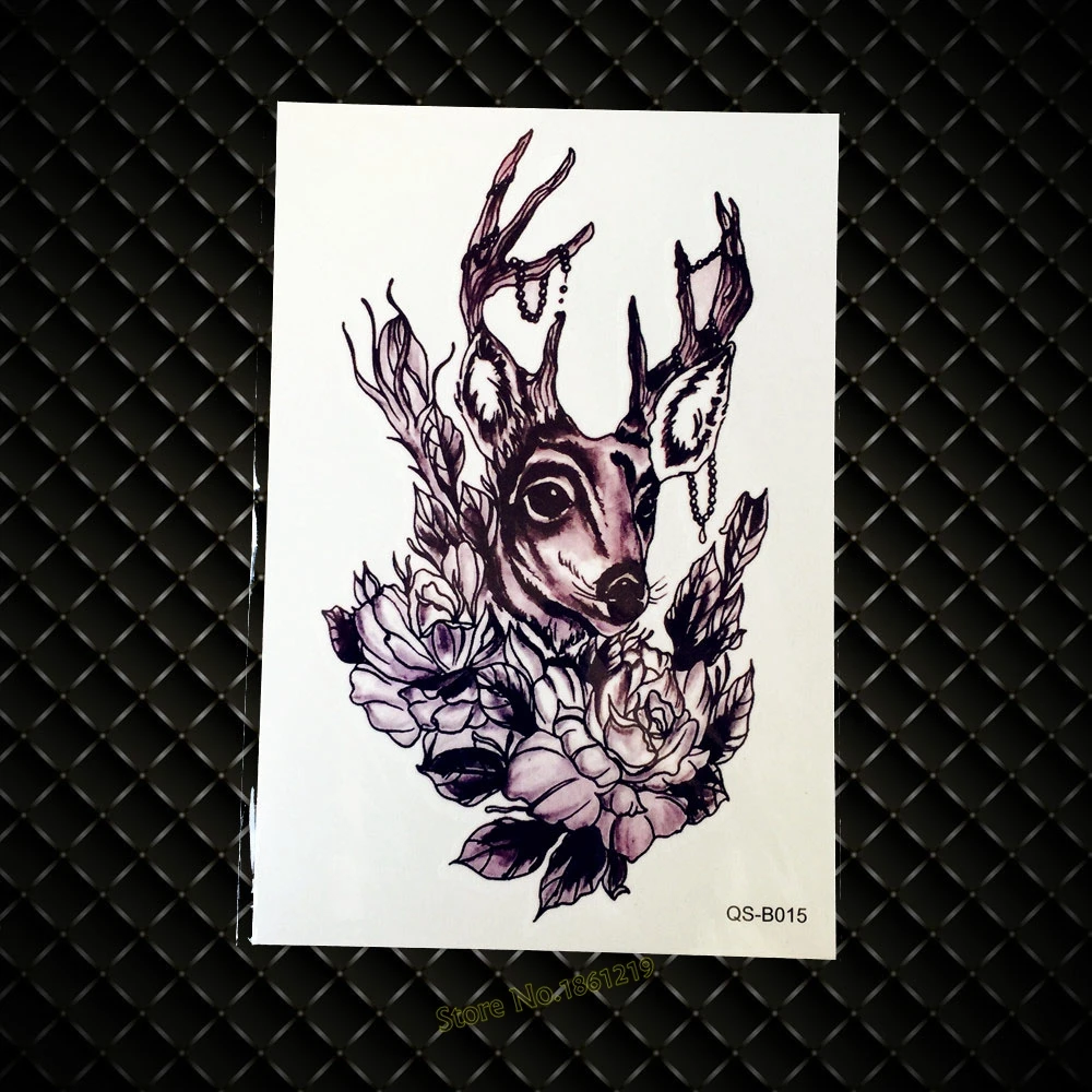 Черный Временная тату наклейка для Для мужчин 19x12 см в индейском стиле боди арта с