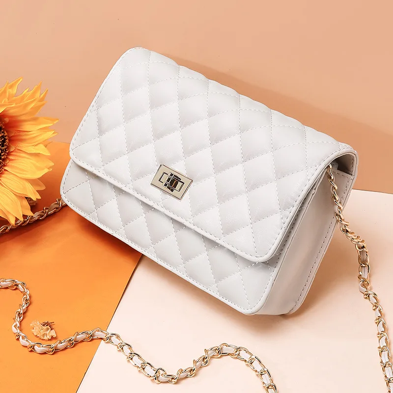 Metal chain bags Diamond lattice pattern women shoulder bag 2019 summer beach messenger for girls sac female ladies packet | Багаж и сумки