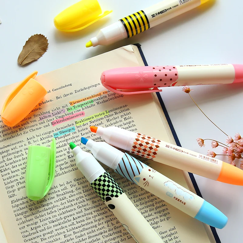 6 цветов в партии креативный цветной маркер большой емкости флуоресцентный