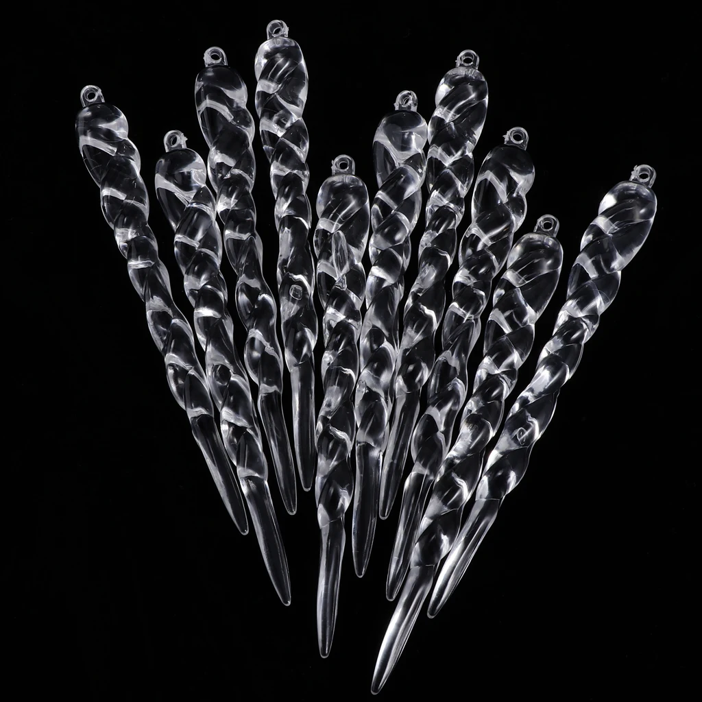 10 шт. прозрачные акриловые Icicles Украшения Дома Декоративное подвесное украшение кристальная Подвеска для люстры