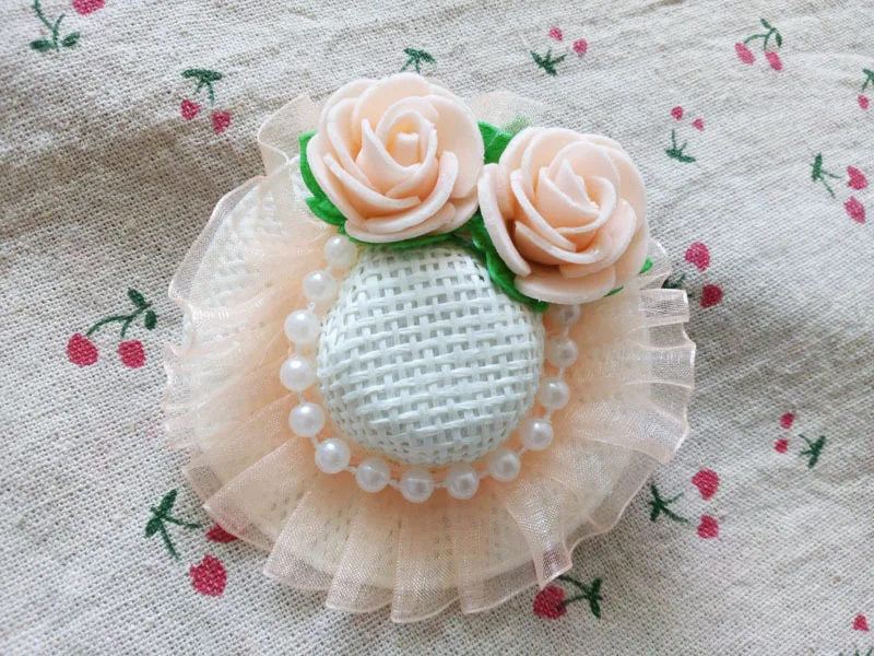 Симпатичные заколки для домашних животных жемчужные розы фотозаколки