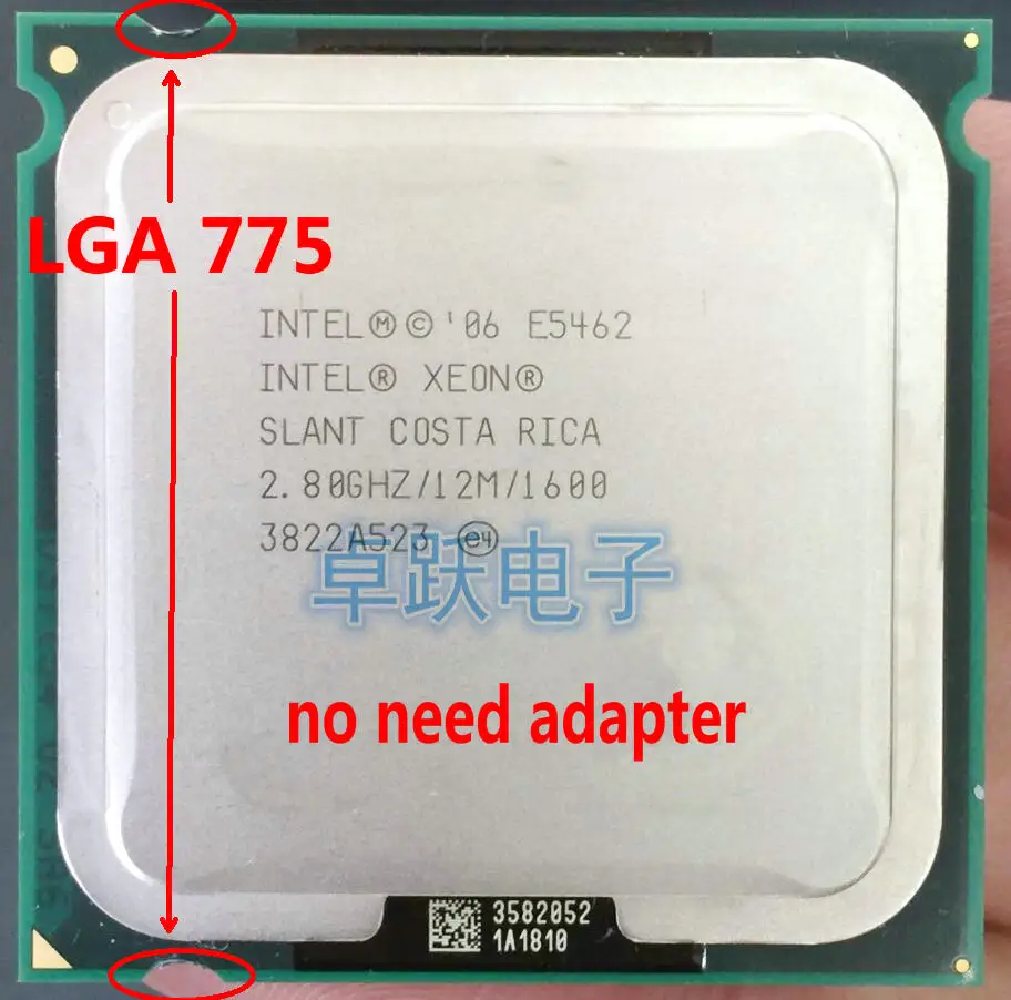 Процессор INTEL XEON E5462 2 8 ГГц/12 м/1600 МГц/ЦП аналогичный ЦП LGA775 Core Quad Q9550 работает на