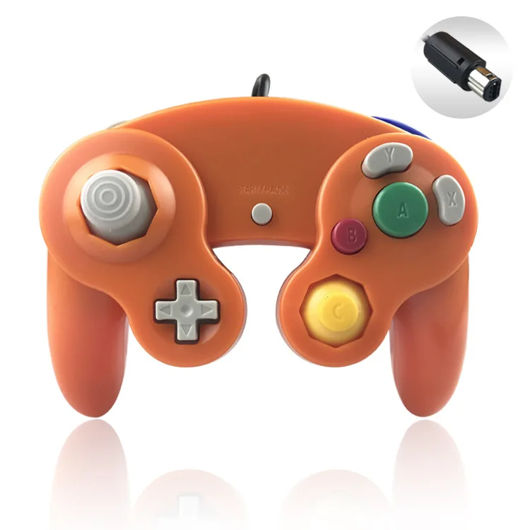 Dark Orange Проводной USB/GC контроллер для NGC Gamecube для nintendo Switch контроллер адаптер для NGC Геймпад контроллер ПК GC ручной джойстик - Цвет: Dark Orange