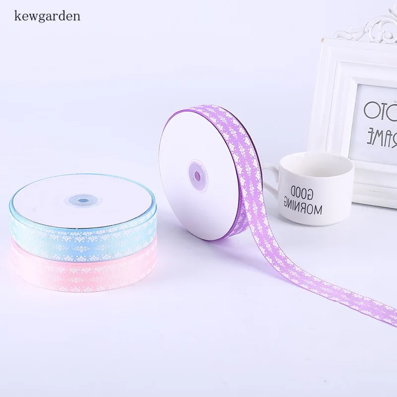 Kewgarden оптовая продажа печатных Grosgrain ленты 25 мм 1 &quotвручную изготовленная лента DIY