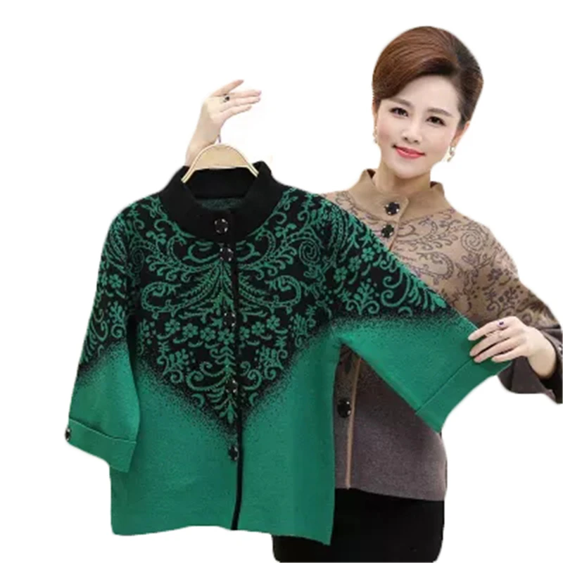 Женский кашемировый свитер с рукавом три четверти кардиган размера плюс новая