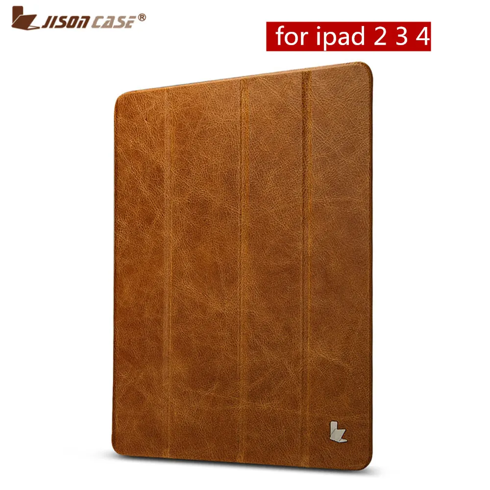 Чехол Jisoncase Funda для iPad чехол из натуральной кожи 2/3/4 планшета 9 7 дюймов умный