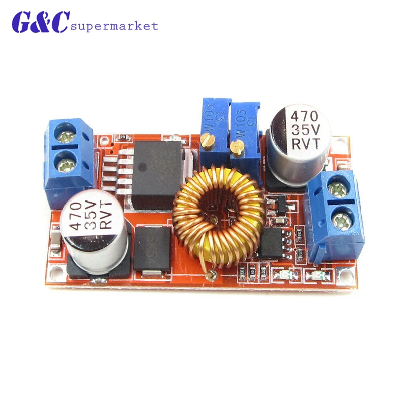 

CC/CV Adjustable Max 5A Step Down Buck Charging Board XL4015 Lithium Battery Charger Converter Module DC-DC 0.8-30V To 5-32V