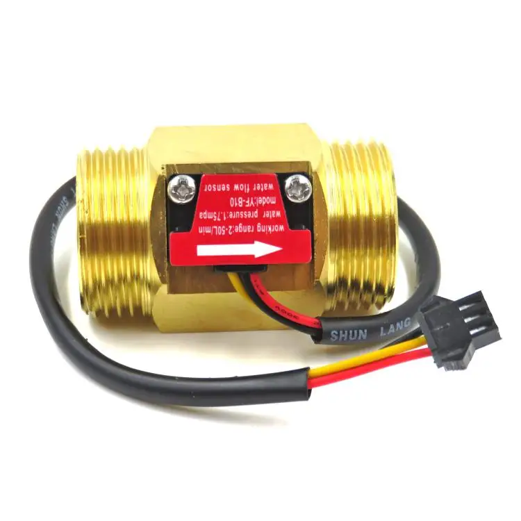 Water Flow sensor Hall Sensor Switch Flow Meter DN25 brass water meter Industrial turbine flowmeter 1 Inch water flow sensor