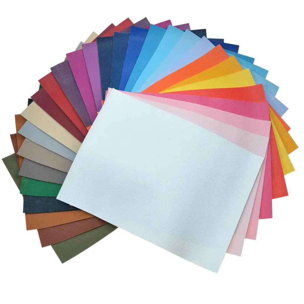 28ps A5 Mixedcolor10 Сплошной цвет A4/A5 Личи Текстура зерна искусственная кожа ткань листы хлопок обратно для сережек волос банты, повязка на голову, бумажник решений - Цвет: 28ps A5 Mixedcolor10