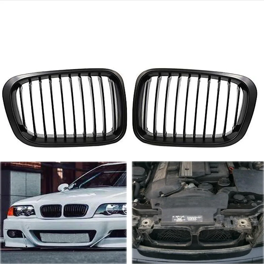 Matte Black Kidney Grille Grill for BMW 3 Series 1998-2001 E46 320i 325i 328i 330i 4 Door Sedan | Автомобили и мотоциклы