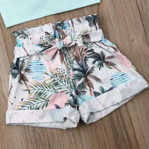 2019 бренд 3 шт Одежда для детей малышей девочек Пляжный наряд летний комплект