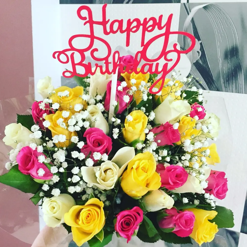 1 шт. с днем рождения английскими буквами для торта детей детского душа дня